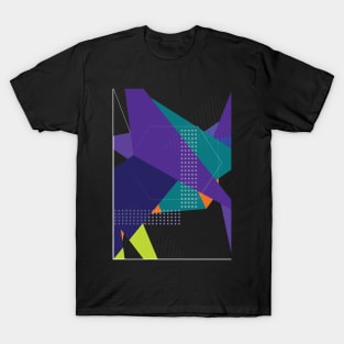 Purple Geometric Abstract colorful pattern T-Shirt